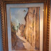 Dipinto " Scorcio in troghi" Firenze