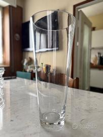 Vaso in vetro di forma conica h 43cm