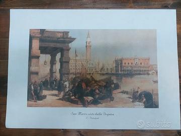 Stampa vintage Venezia - San Marco dogana