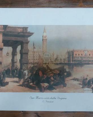 Stampa vintage Venezia - San Marco dogana