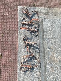 8 Ganci collarini ferro battuto per tubi pluviali