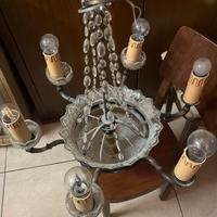 Lampadario di cristallo d epoca
