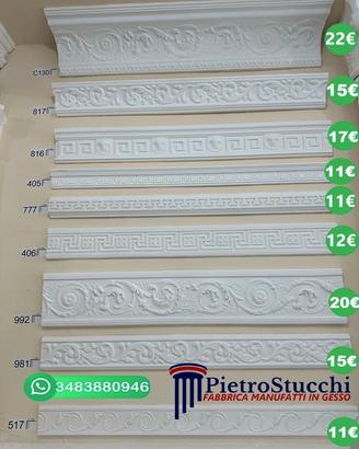 modanatura in gesso con greca classica cornice