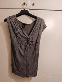 H&M maglietta senza maniche lamé 