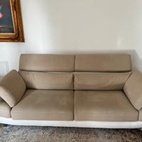 Divano Poltrone e Sofà bicolore beige e bianco