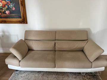 Divano Poltrone e Sofà bicolore beige e bianco
