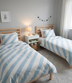 2 copripiumini singoli cotone e viscosa Ikea nuovi