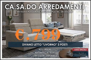 Divano 3 posti con letto pronta consegna