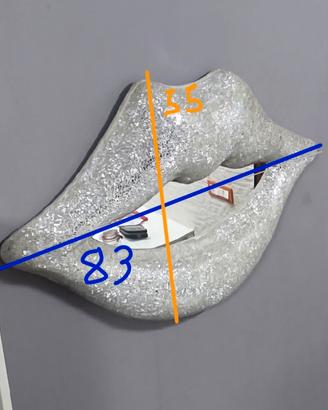 Specchio da parete 3D a forma di Labbra - Effetto 