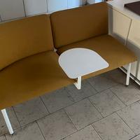 divanetto quinti mega senape struttura bianca