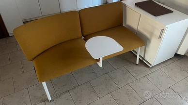 divanetto quinti mega senape struttura bianca