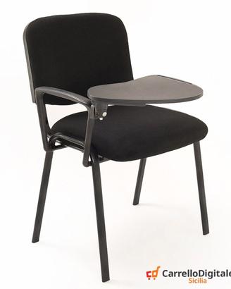 Sedia Imbottita in Tessuto NERO con RIBALTINA