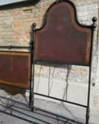 Letto antico in ferro battuto 1 piazza