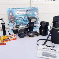 Canon AT-1 analogica  con flash e obiettivi vari