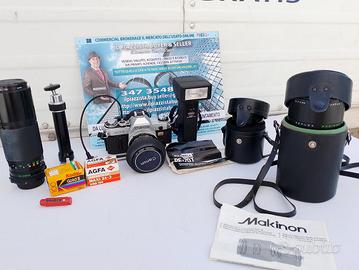 Canon AT-1 analogica  con flash e obiettivi vari