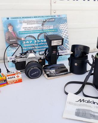 Canon AT-1 analogica  con flash e obiettivi vari