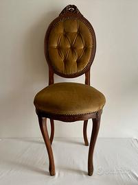 Sedia poltroncina Stile Classico in legno massello