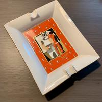 Posacenere Picasso in porcellana con bordo in oro