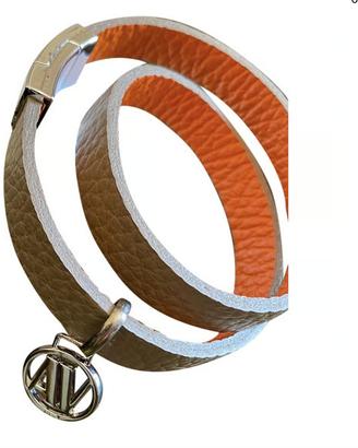 Bracciale pelle bicolore argento Anna Virgili