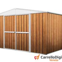 Box in Acciaio da giardino 360x345cm fin legno