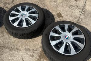 4 cerchi in ferro con copricerchio Alfa Romeo
