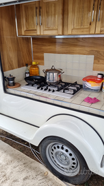 Carrello cucina 5 fuochi e lavatrice