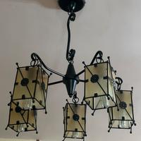 2 lampadari+1 applique stile rustico