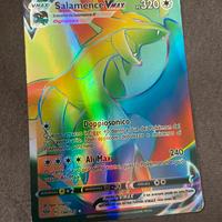 Carta pokemon SALAMENCE VMAX ARCOBALENO ORIGINALE