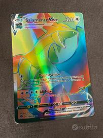 Carta pokemon SALAMENCE VMAX ARCOBALENO ORIGINALE