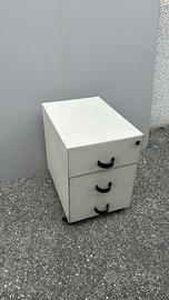 Cassettiera a 3 cassetti bianca