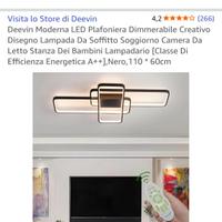 Plafoniera Led Moderna 110x60,color nero 