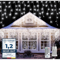 Luci Natale Esterno Cascata 10M 440LED