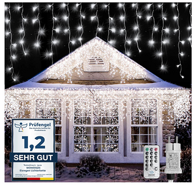 Luci Natale Esterno Cascata 10M 440LED