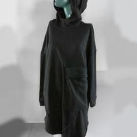 oversize felpa asimmetrica techwear top L