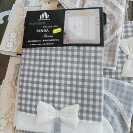 coppia tendine a vetro shabby 