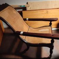 chaise longue artigianale paglia di vienna