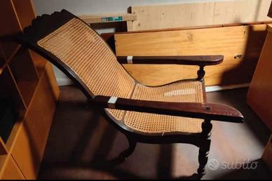 chaise longue artigianale paglia di vienna