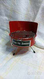 Posacenere Metallo Barbecue Rosso