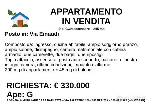 Appartamento con posto auto - via Einaudi