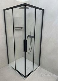 Box doccia scorrevole 100x80 nero