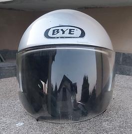 Casco Jet BYE Argento Metallizzato - Vintage