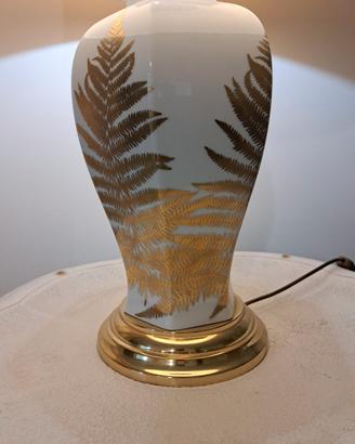 Lampada da tavolo "Leaf" Bizzotto porcellana e oro