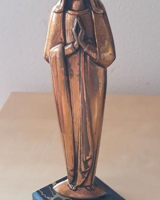 Statuetta devozionale Madonna in bronzo