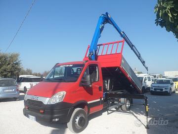 Iveco Daily 65c15 ribaltabile trilaterale con gru
