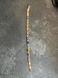 Bracciale oro  giallo 18 K , BANDIERINE NAUTICHE