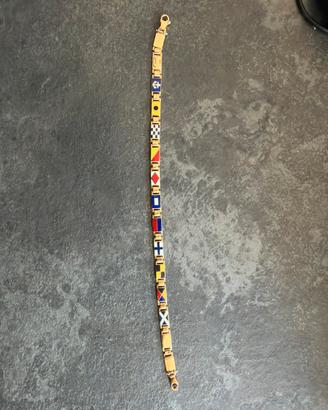 Bracciale oro  giallo 18 K , BANDIERINE NAUTICHE