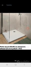 Piatto doccia 80x80 in policril – nuovo imballato
