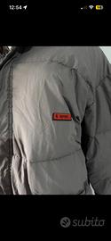 Piumino Ferrari vintage bomber grigio vera piuma L