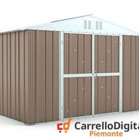 Box giardino in lamiera zincata 327x155 tortora