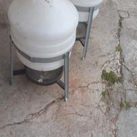 2 annaffiatoi nuovi per uccelli galline 